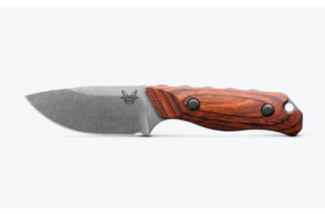 Image of Benchmade Hidden Canyon Hunter Fixed Blade Knife, 2.79in, CPM-S30V Stainless Steel, Drop Point Blade, Laminated Wood Handle, Wood, 15017