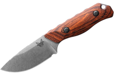 Image of Benchmade Hidden Canyon Hunter Fixed Blade Knife, 2.79in, CPM-S30V Stainless Steel, Drop Point Blade, Laminated Wood Handle, Wood, 15017