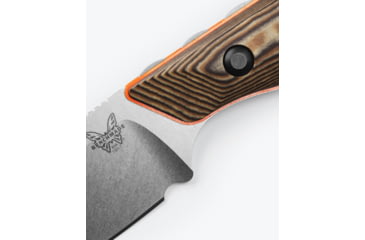Image of Benchmade Hunt Hidden Canyon Hunter Fixed Blade Knife, 2.79 in, CPM-S90V Stainless Steel, Drop Point Blade, Richlite G10, Orange G10 Base Layer, 15017-1