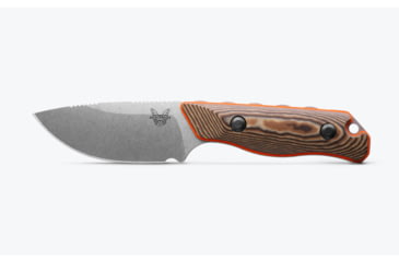 Image of Benchmade Hunt Hidden Canyon Hunter Fixed Blade Knife, 2.79 in, CPM-S90V Stainless Steel, Drop Point Blade, Richlite G10, Orange G10 Base Layer, 15017-1