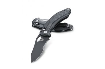 Image of Benchmade Loco AXIS ComboEdge Folding Knife with Black Coated Blade, Black 808SBK