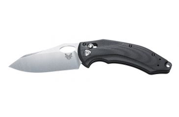 Image of Benchmade Loco AXIS Plain Edge Folding Knife with Satin Silver Blade, Black 808