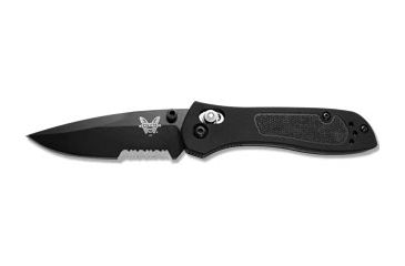 Image of Benchmade 707 Sequel Knife by Mchenry Design w/ Combo Edge BK1 Blade &amp; Black Handle 707SBK