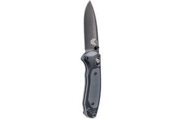 Image of Benchmade Mini Boost Axis Folding Knife, Plain Edge Coated Drop Point Blade, 3.11in, Grivory Versaflex Handle, 595BK