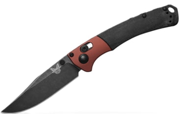 Image of Benchmade Mini Crooked River Folding Knife, 3.4in, CPM MagnaCut Stainless Steel, Clip Point Blade, 6061-T6 Aluminum, Burnt Copper/ Black Handle, 15085BK-04