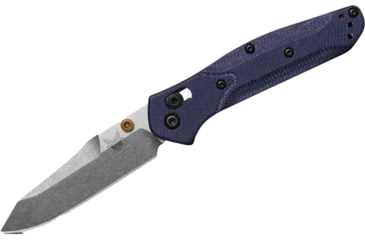 Image of Benchmade Mini Osborne Folding Knife, 2.92in, M390 Steel, Reverse Tanto, Micarta, Blue Denim, 945-04