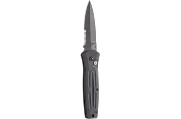Image of Benchmade Mini Stimulus, Auto, Serrated Blade, Black Blade Knife 3551SBK