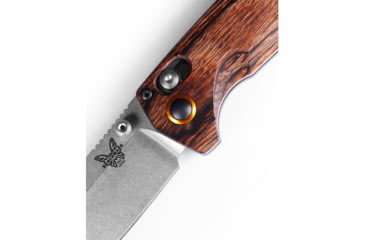 Image of Benchmade North Fork Folding Knife, 2.97in, CPM-S30V Premium Stainless Steel, Drop Point Blade, Wood, Wood Handle, 15032