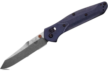 Image of Benchmade Osborne Folding Knife, 3.4in, M390 Steel, Reverse Tanto, Micarta, Blue Denim, 940-04