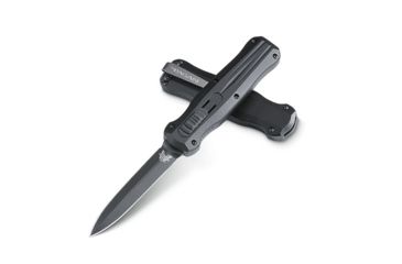 Image of Benchmade Pagan Automatic Knife with Black Coated Blade 3320BK