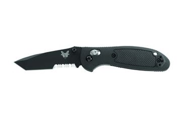 Image of Benchmade 557 Tanto Mini-Griptilian Knife by Pardue Design w/ Combo Edge BK1 Blade &amp; Black Handle 557SBK