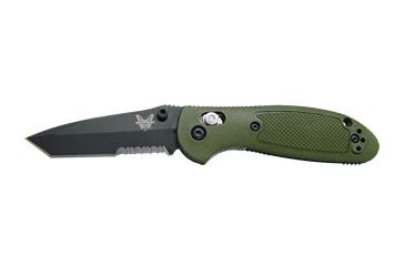 Image of Benchmade 557 Tanto Mini-Griptilian Knife by Pardue Design w/ Combo Edge BK1 Blade &amp; Olive Drab Handle 557SBKOD