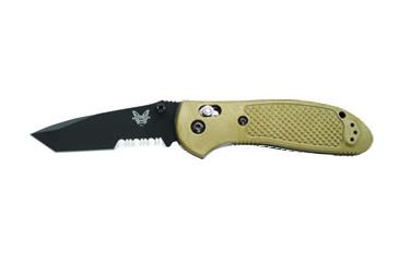 Image of Benchmade 557 Tanto Mini-Griptilian Knife by Pardue Design w/ Combo Edge BK1 Blade &amp; Sand Color Handle 557SBKSN