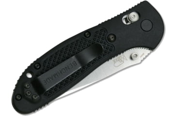 Image of Benchmade Pardue Grip Folding Knife, Axs, Stud, 3.45in, CPM-S30V Stainless Steel, Drop Point Blade, Nylon, Black Handle, 551-S30V