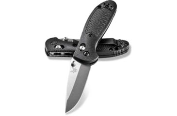Image of Benchmade Pardue Mini Griptilian Folding Knife, Axs, Stud, 2.91 in, CPM-S30V, Drop Point, Glass-Filled Nylon, Black, 556-S30V