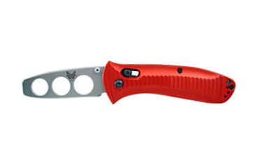 Image of Benchmade Auto Presidio Folding Knife, Trainer Blade, Red Handle 5000T