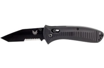 Image of Benchmade Presidio Tanto Folding Knife, Combo Edge, BK Blade 523SBK