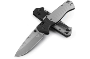 Image of Benchmade Psk Folding Knife, 3.44in, Elmax Stainless Powder Steel, Drop-Point Blade, Grivory, Tempest Gray/ Storm Gray Handle, 593GY-02