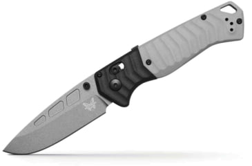 Image of Benchmade Psk Folding Knife, 3.44in, Elmax Stainless Powder Steel, Drop-Point Blade, Grivory, Tempest Gray/ Storm Gray Handle, 593GY-02