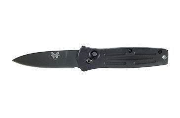 Image of Benchmade 3550 Push Button Knife, Plain Edge, BK Blade 3550BK