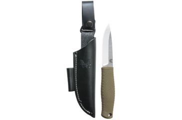 Image of Benchmade Puukko 3.75in Fixed Blade Knife with Leather Pouch, 200