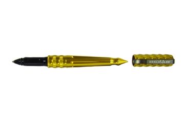 Image of Benchmade 1100 Series Tactical Pen, Gold Aluminum Body, Black Grip, Blue Ink 1100-9