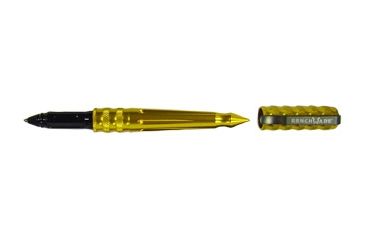 Image of Benchmade 1100 Series Tactical Pen, Gold Aluminum Body, Black Grip, Blue Ink 1100-9