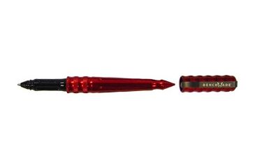 Image of Benchmade 1100 Series Tactical Pen, Red Aluminum Body, Black Grip, Black Ink 1100-8