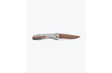 Image of Benchmade Seven Ten Folding Knife, 4in, CPM-S90V Stainless Steel, Recurve Drop Point Blade, 6061-T6 Anodized Aluminum, Gray Aluminum Handle, 710FE-24