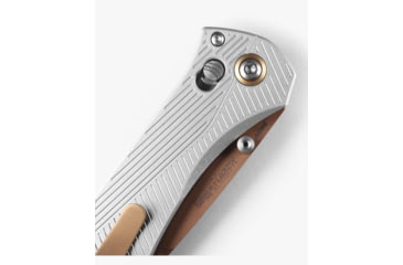 Image of Benchmade Seven Ten Folding Knife, 4in, CPM-S90V Stainless Steel, Recurve Drop Point Blade, 6061-T6 Anodized Aluminum, Gray Aluminum Handle, 710FE-24