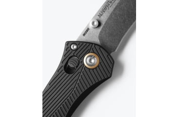 Image of Benchmade Seven Ten Folding Knife, 4in, CPM MagnaCut Stainless Steel, Recurve Drop-Point, 6061-T6 Aluminum, Black, 710-25