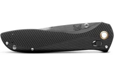 Image of Benchmade Seven Ten Folding Knife, 4in, CPM MagnaCut Stainless Steel, Recurve Drop-Point, 6061-T6 Aluminum, Black, 710-25