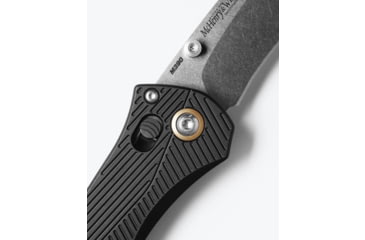 Image of Benchmade Seven Ten Folding Knife, 4in, CPM MagnaCut Stainless Steel, Recurve Drop-Point, 6061-T6 Aluminum, Black, 710-25