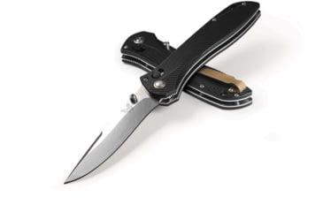 Image of Benchmade Seven Ten Folding Knife, 4in, CPM MagnaCut Stainless Steel, Recurve Drop-Point, 6061-T6 Aluminum, Black, 710-25