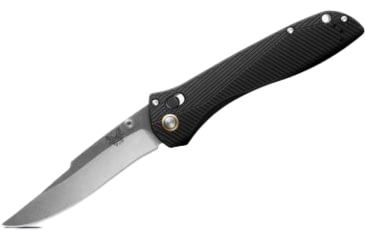 Image of Benchmade Seven Ten Folding Knife, 4in, CPM MagnaCut Stainless Steel, Recurve Drop-Point, 6061-T6 Aluminum, Black, 710-25