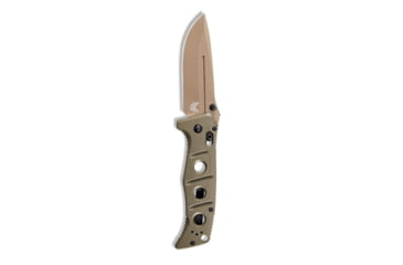 Image of Benchmade Sibert Adamas Axis Stud Folding Knife, 3.82in, CPM-CruWear Steel, Drop Point Flat Earth Coated Blade, Contoured G10, Olive Drab Handle, 275FE-2