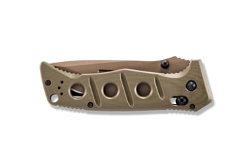 Image of Benchmade Sibert Adamas Axis Stud Folding Knife, 3.82in, CPM-CruWear Steel, Drop Point Flat Earth Coated Blade, Contoured G10, Olive Drab Handle, 275FE-2