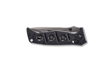 Image of DEMO, Benchmade Sibert Adamas Axis Stud Folding Knife, 3.82 in, CPM-CruWear Steel, Drop Point Grey Coated Blade, Contoured G10, Black Handle, 275GY-1-DEMO