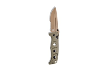 Image of Benchmade Sibert Adamas Axis Stud Folding Knife, 3.82in, CPM-CruWear Steel, Drop Point, Serrated, Flat Earth Coated Blade, Contoured G-10 Handle, Olive Drab, 275SFE-2