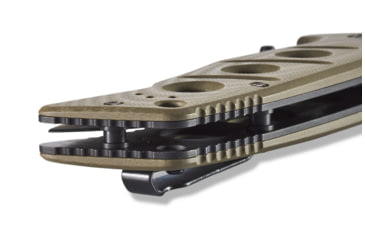 Image of Benchmade Sibert Adamas Axis Stud Folding Knife, 3.82in, CPM-CruWear Steel, Drop Point, Serrated, Flat Earth Coated Blade, Contoured G-10 Handle, Olive Drab, 275SFE-2