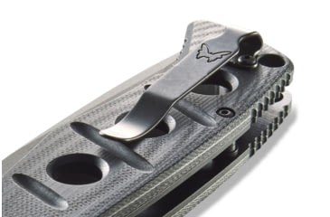 Image of Benchmade Sibert Adamas Axis Stud Folding Knife, 3.82in, CPM-CruWear Steel, Drop Point Serrated Grey Coated Blade, Contoured G10, Black Handle 275SGY-1