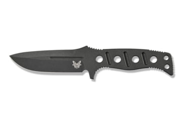 Image of Benchmade Sibert Adamas Chord Fixed Blade Knife, 4.2in CPM-CruWear Steel Drop Point Black Coated Blade, Steel Handle, 375BK-1