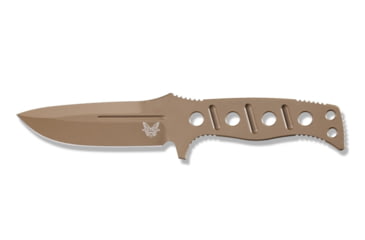 Image of Benchmade Sibert Adamas Chord Fixed Blade Knife, 4.2in CPM-CruWear Steel Drop Point Flat Earth Coated Blade, Steel Handle, 375FE-1