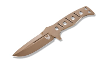 Image of Benchmade Sibert Adamas Chord Fixed Blade Knife, 4.2in CPM-CruWear Steel Drop Point Flat Earth Coated Blade, Steel Handle, 375FE-1