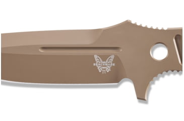 Image of Benchmade Sibert Adamas Chord Fixed Blade Knife, 4.2in CPM-CruWear Steel Drop Point Flat Earth Coated Blade, Steel Handle, 375FE-1