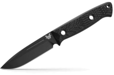 Image of Benchmade Sibert Bushcrafter Fixed Blade Knife, 4.38 in, CPM-CruWear, Carbon Fiber, Black, 163BK