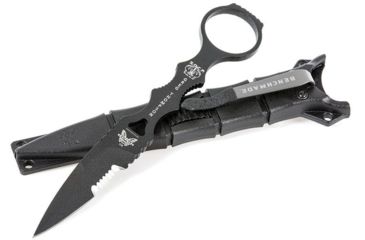 Image of Benchmade SOCP ComboEdge Black Dagger/ Injected Molded Black Sheath with Dip Coated Clip 178SBK