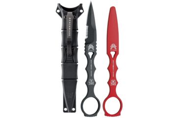 Image of Benchmade SOCP ComboEdge Black Dagger/ Injected Molded Black Sheath with Dip Coated Clip/ Trainer Included 178SBK-COMBO