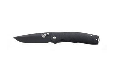 Image of Benchmade 890 Torrent Knife by Steigerwalt Design w/ Plain Edge BK1 Blade &amp; Black Handle 890BK