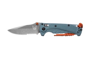 Image of Benchmade Water Adira Mini Folding Knife, 3.21in, CPM MagnaCut Stainless Steel, Grivory, Depth Blue, Combo, 18065S